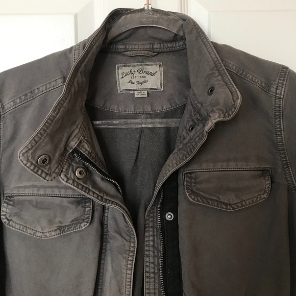 LUCKY BRAND Gray Utility Jacket Size Small - Picture 2 of 11